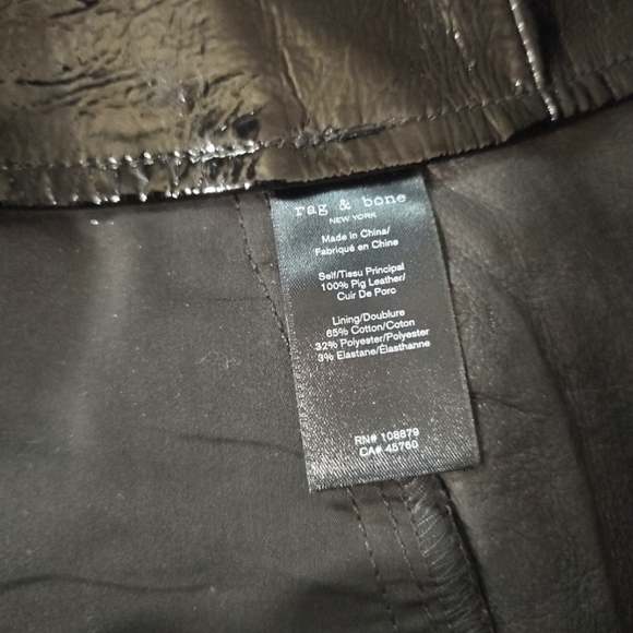 RAG&BONE | Heidi Patent Leather Mini Skirt in Black ~ Size US 12 - Picture 5 of 6